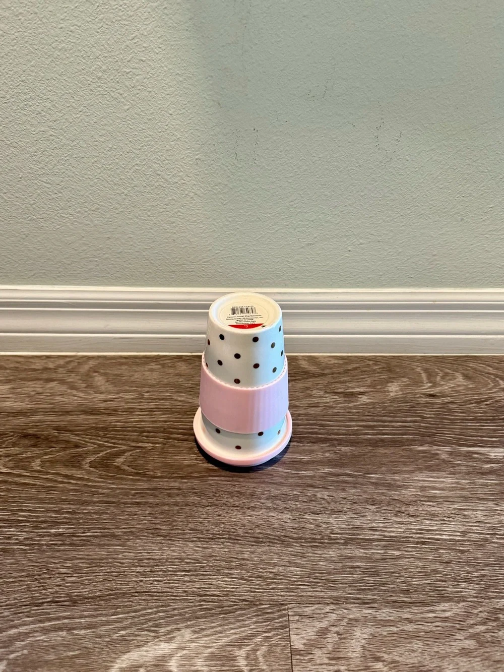 Target White Polka Dot Travel Mug NWT